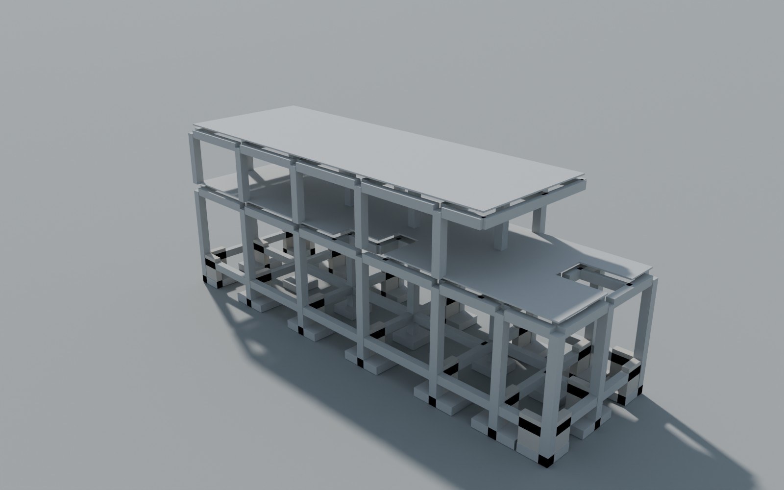 Render del modelo estructural 02 – Vivienda Barrio Sucre