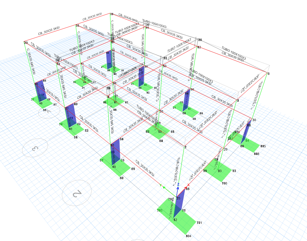 Modelo ETABS 02 – Reconocimiento de Viviendas – Candelaria