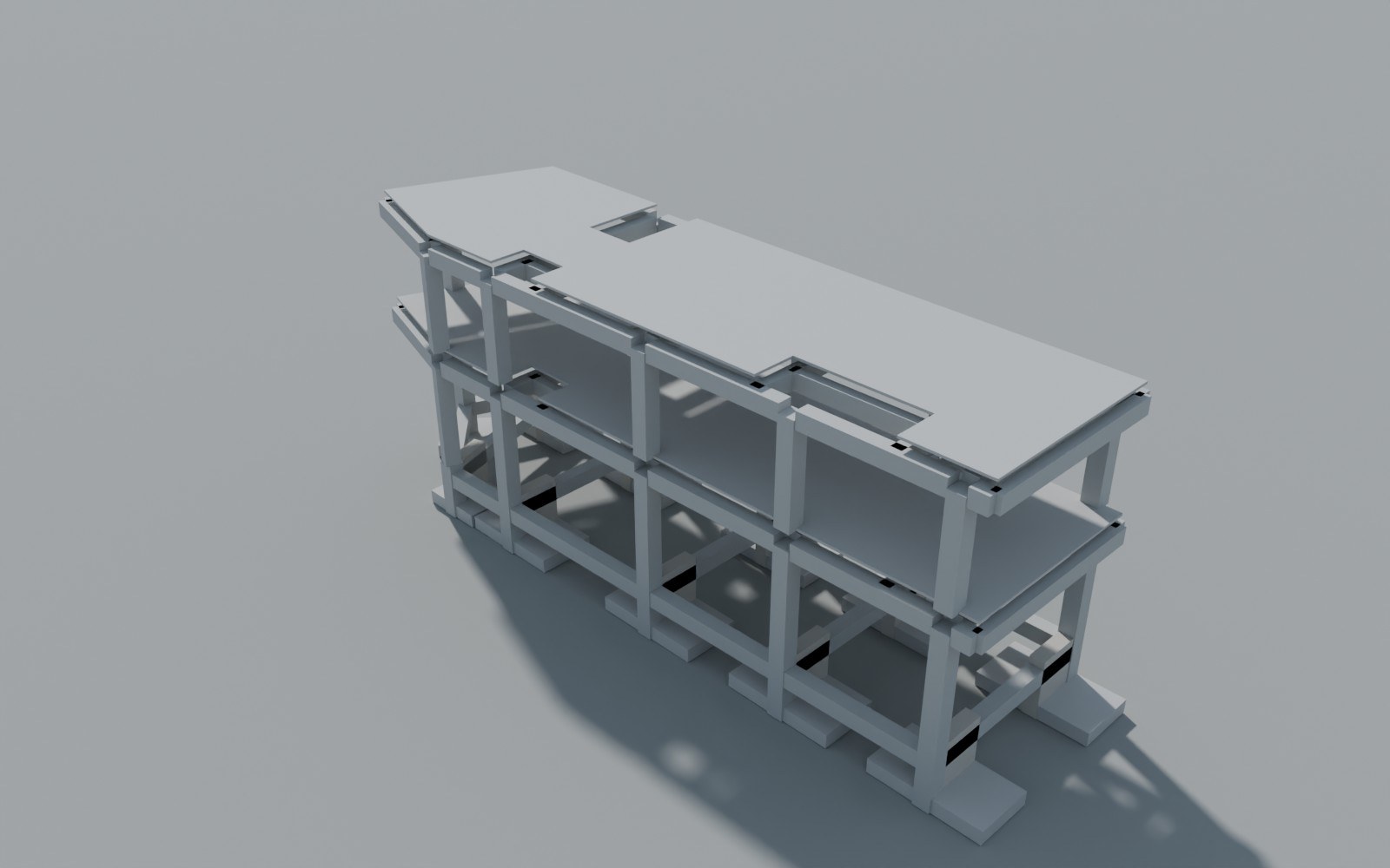Render del modelo estructural 01 – Reconocimiento de Viviendas – Candelaria