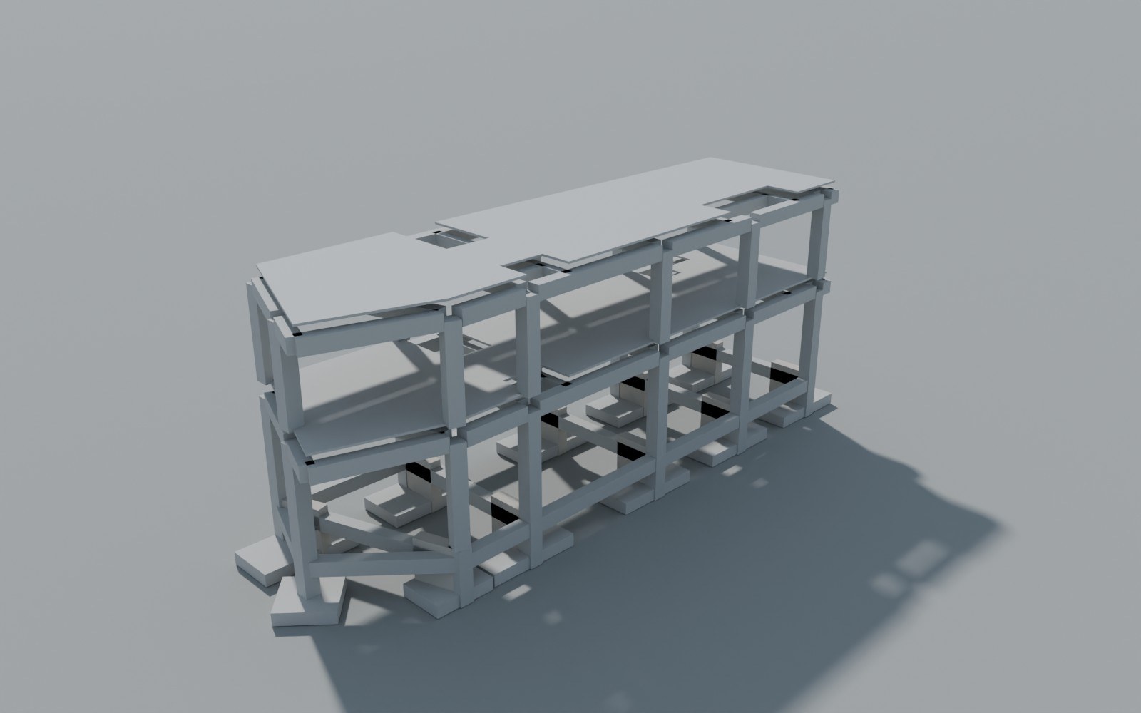 Render del modelo estructural 02 – Reconocimiento de Viviendas – Candelaria