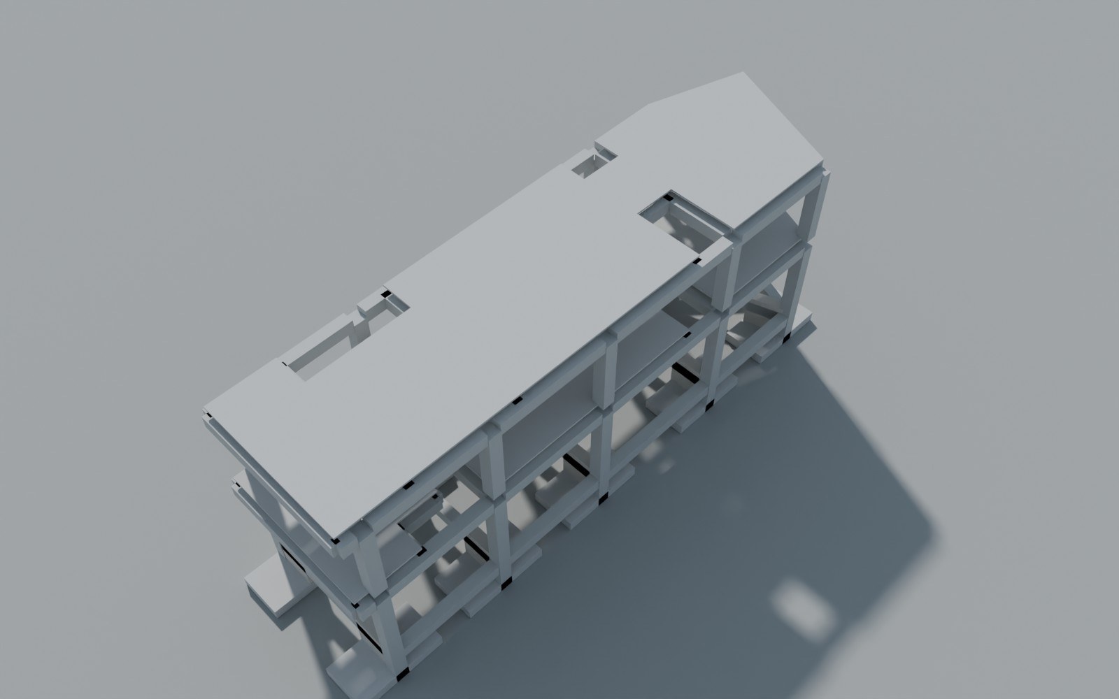 Render del modelo estructural 03 – Reconocimiento de Viviendas – Candelaria