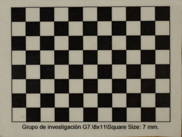 Checkerboard calibration target for stereo DIC